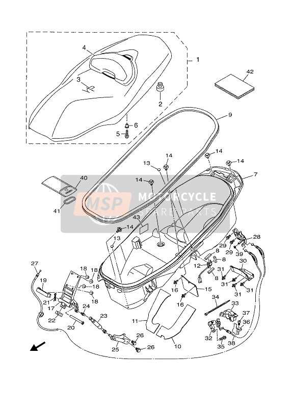 Yamaha XMAX 125 ABS 2020 Posto A Sedere per un 2020 Yamaha XMAX 125 ABS